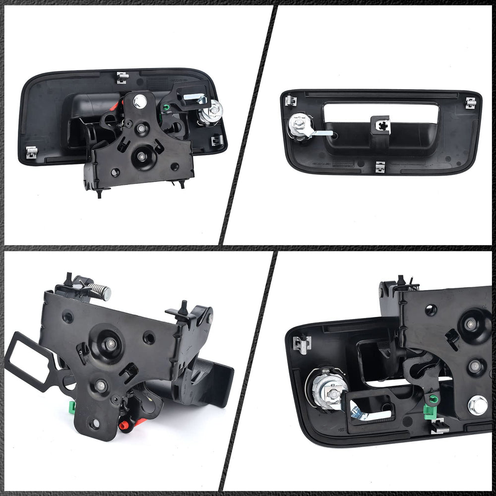 Nakuuly tailgate lock in ABS plastic resists corrosion and temperature.