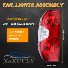 Nakuuly Toyota Tundra left tail light view for reliable night illumination