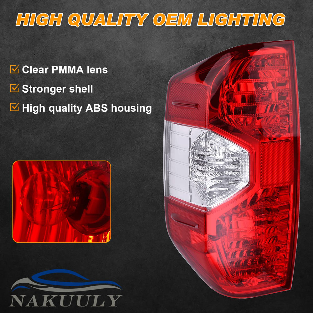 Nakuuly tail light packaging showing left side unit and mounting notes