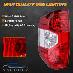 Nakuuly tail light packaging showing left side unit and mounting notes