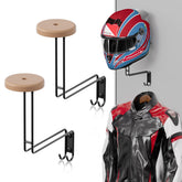 NANAGIFTREE helmet rack wall mount with double-hook design keeps helmets secure and organized