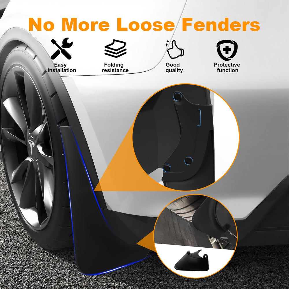 Nanaholy mud flap hardware kit for Tesla Model Y Juniper ensures secure mounting.