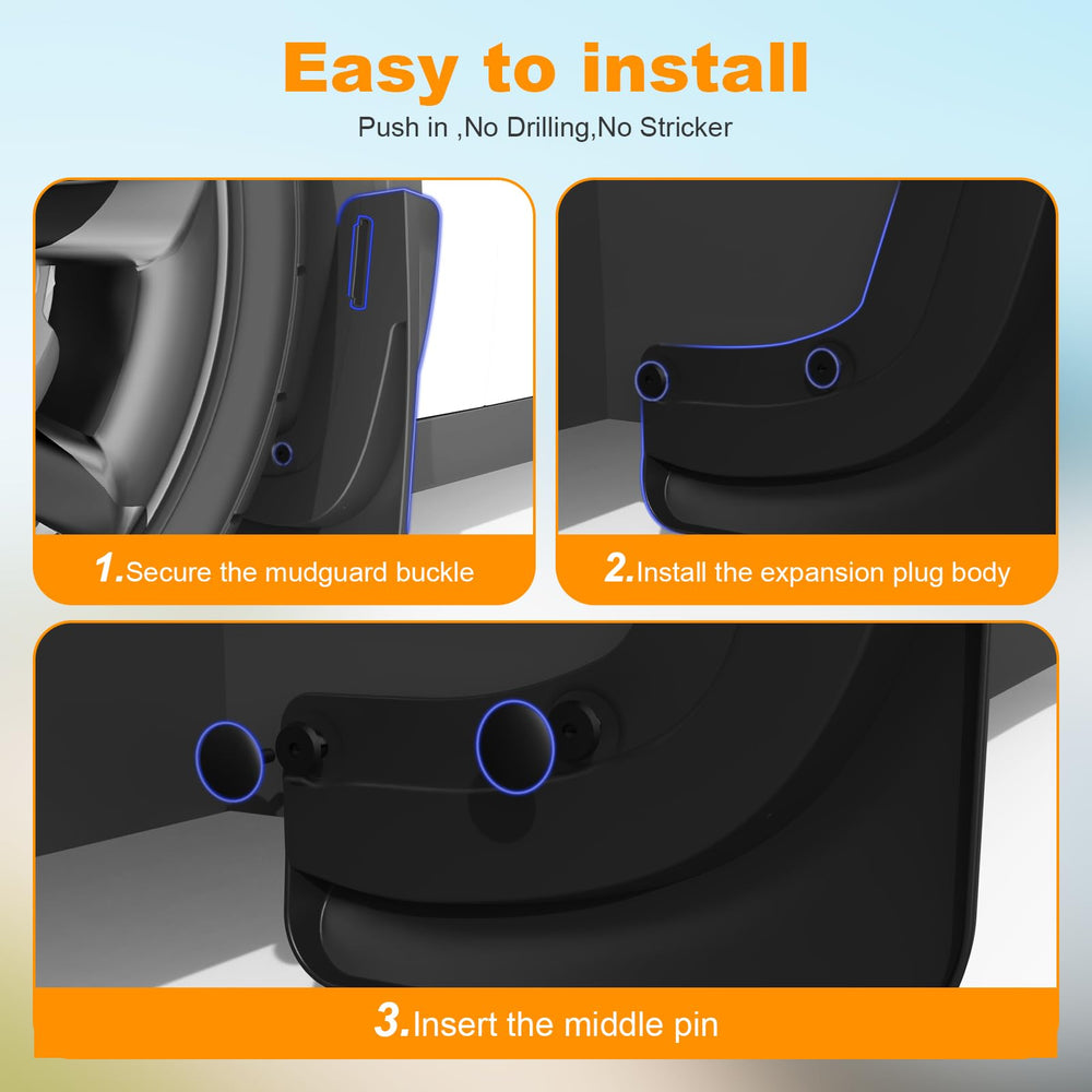 Nanaholy 2026 Tesla Model Y Juniper rear-right mud flap blocks spray and grit.