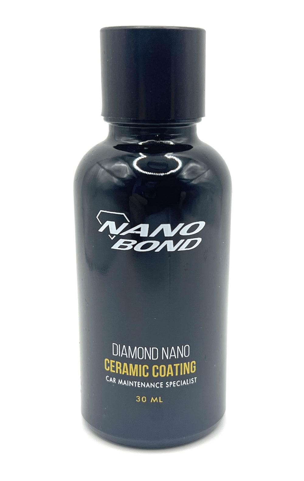 Nano Bond ceramic coating bottle being poured for easy use demonstration