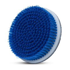 Nanoskin 5-inch rotary brush with blue bristles for deep cleaning on automotive surfaces.