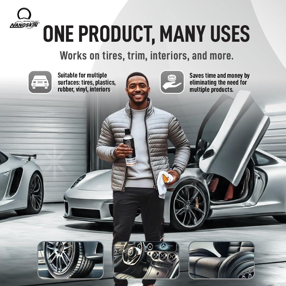 Nanoskin Multi Dress restores faded exterior plastics and trims.