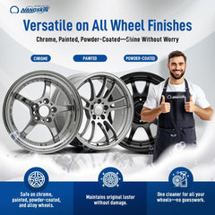 Nanoskin Non-Acid Safe on clear-coated wheels during cleaning.