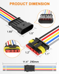 NAOEVO 6 pack of waterproof connectors for multiple wiring tasks