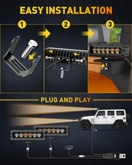 NAOEVO 6-inch LED light bar mounted on a truck for daytime use