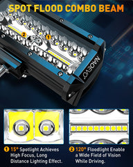 NAOEVO 7 Inch light bar with 30-degree spot for distance