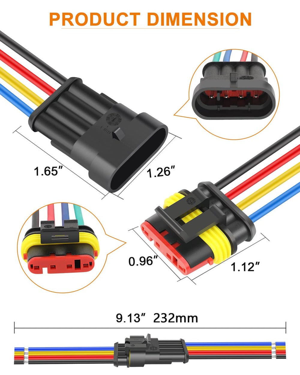 NAOEVO heat shrink tubing package enabling neat, protected wire connections.