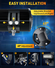NAOEVO light bar mounted on a vehicle for off-road readiness