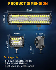 NAOEVO triple-row beam pattern highlights spot and flood coverage versatility