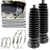 Narati tie rod boot rack and pinion kit in a two-piece setup ready for replacement