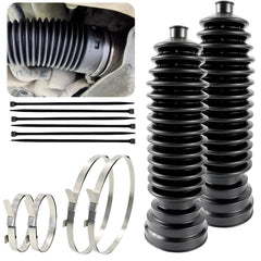 Narati tie rod boot rack and pinion kit in a two-piece setup ready for replacement