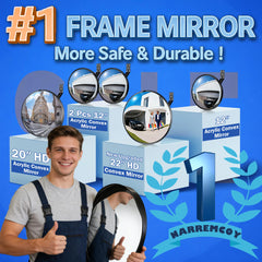 Narremcoy leather-frame security mirror combines style with durable interior protection