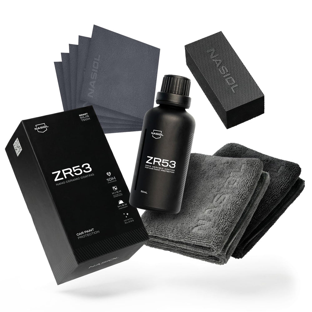 Nasiol ZR53 kit complete setup shows pro-grade coating for durable paint protection.