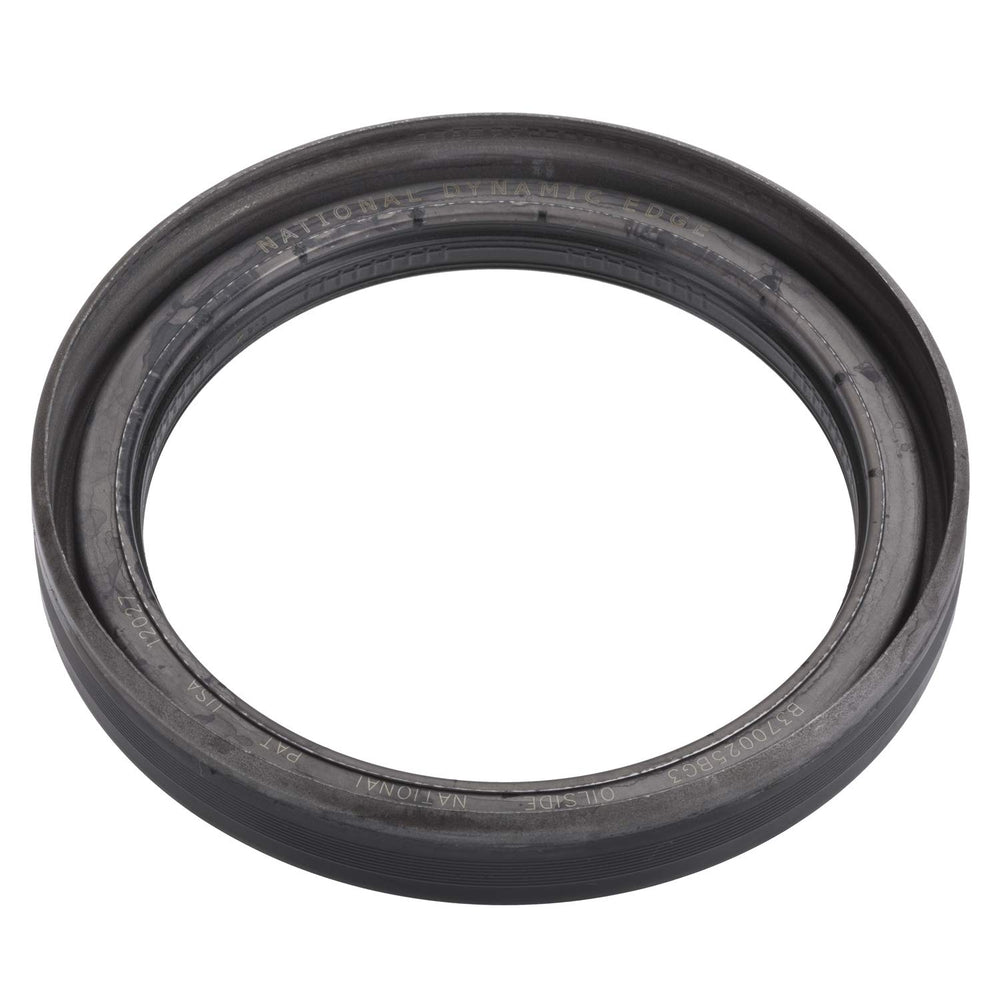 National 370025A wheel seal cross-section shows durable nitrile and SURE-LOCK ribs.