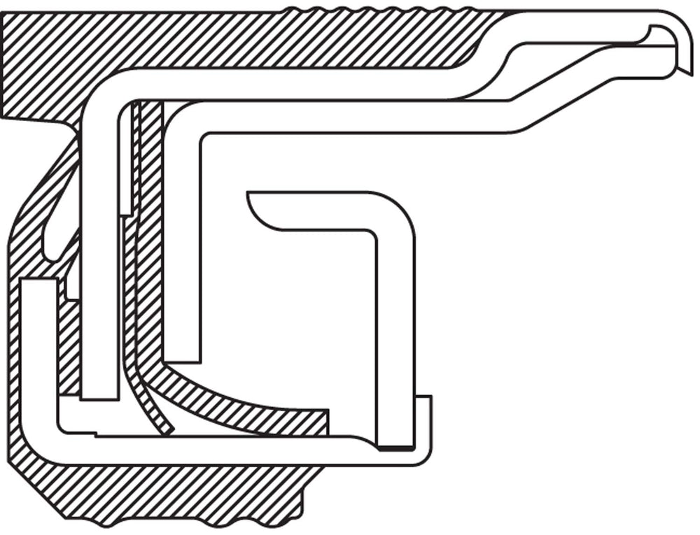 National 380003A wheel seal profile view highlighting high-temp PTFE compound for extreme conditions