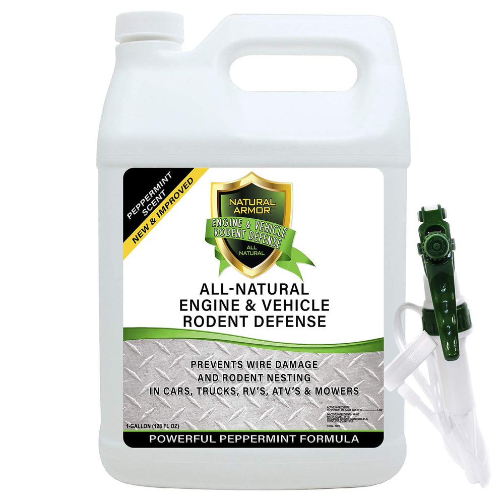Natural Armor applied to engine compartment deters rodent chewing.