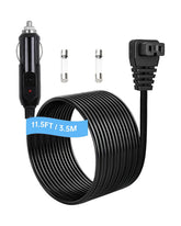 Naubluvo 11.5 ft car fridge cord compatible with 12V and 24V setups for road trips