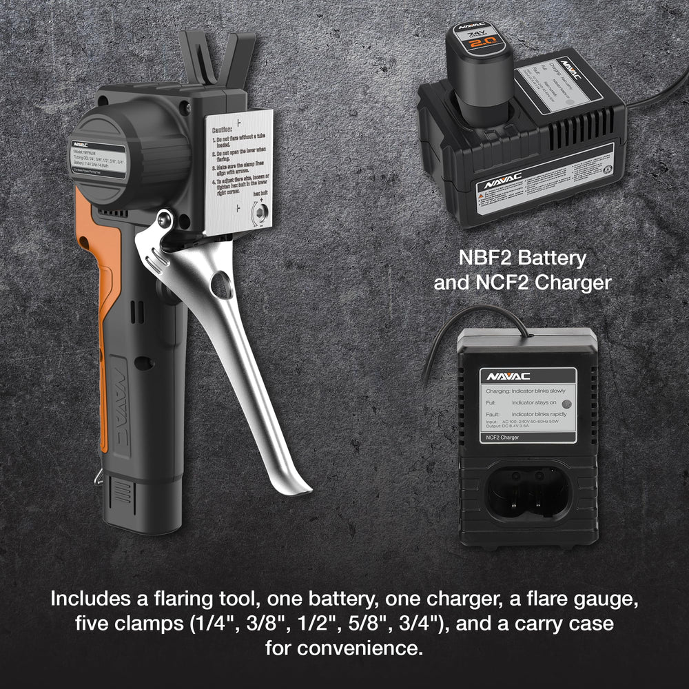 Built-in flashlight on NAVAC NEF6LM illuminates the flare area for precision