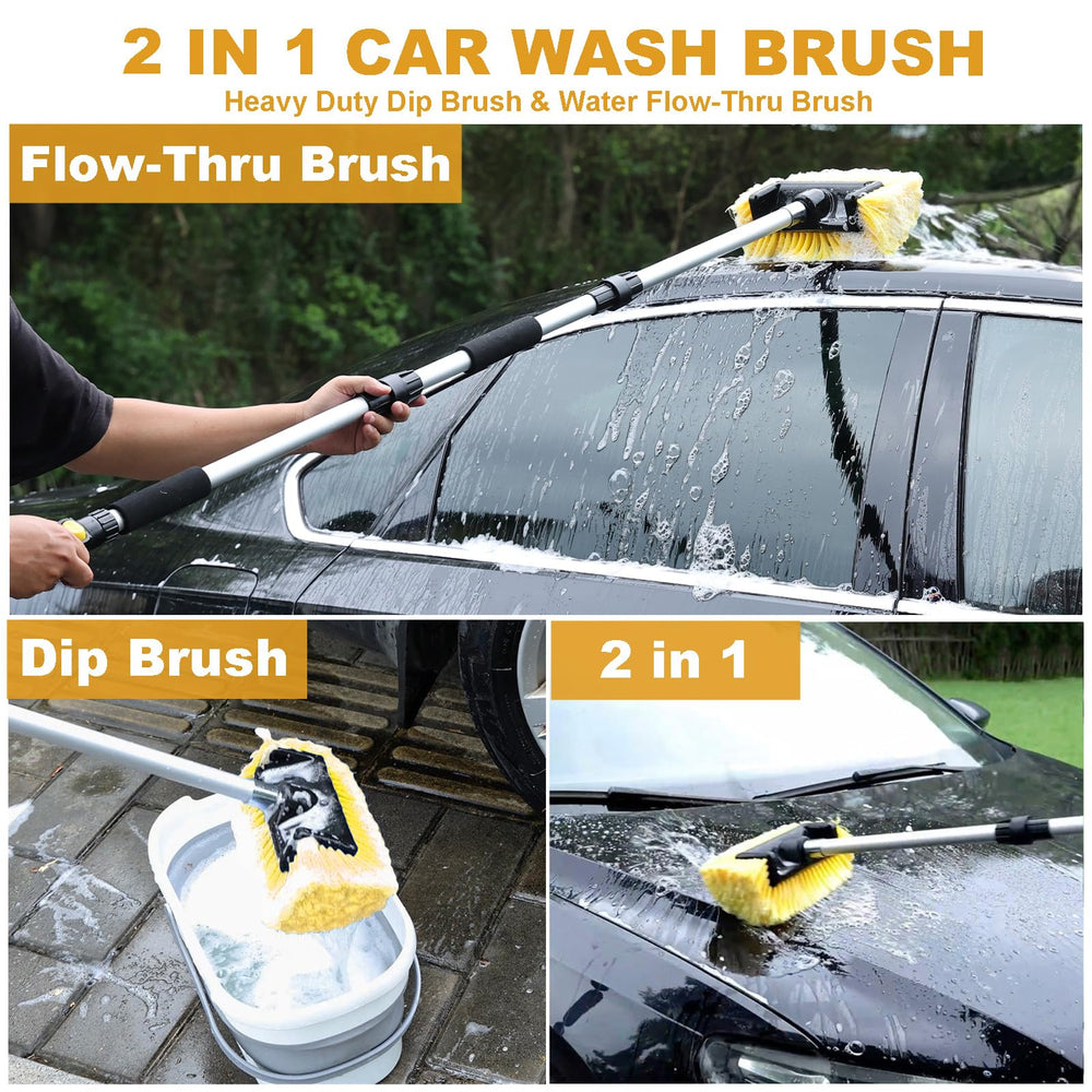 NAVAPAL 12-inch soft-bristle brush head cleans without scratching surfaces