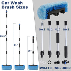 NAVAPAL 12-inch soft-bristle brush head protects finishes while lifting dirt.
