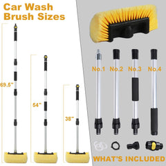 NAVAPAL versatile 70-inch brush for cars, boats, and outdoor cleaning tasks