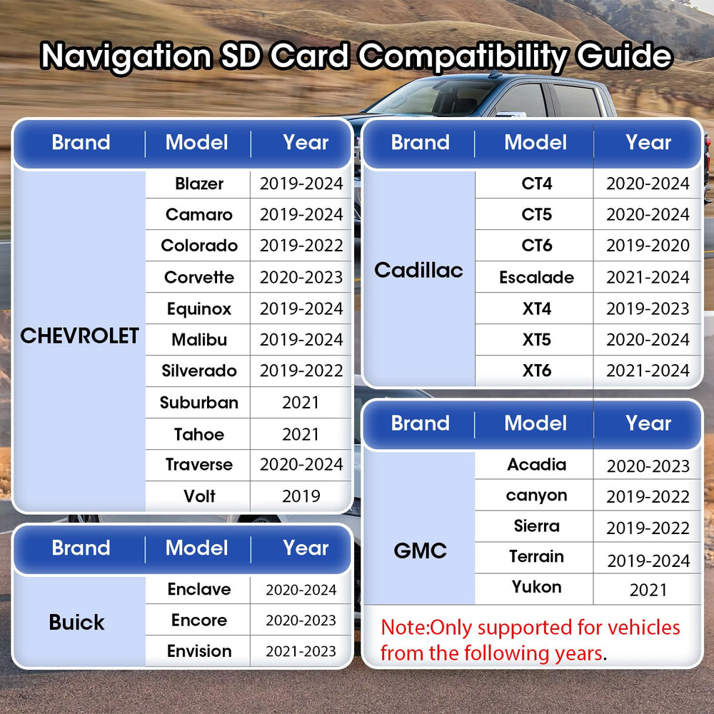 Navtimi SD card in Chevrolet Blazer enables current maps and efficient navigation