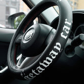 Naxizo Getaway Car 15-inch universal steering wheel cover with durable microfiber texture for daily grip