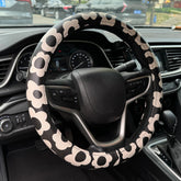 Naxizo vintage groovy flowers steering wheel cover 15-inch adds visual flair.
