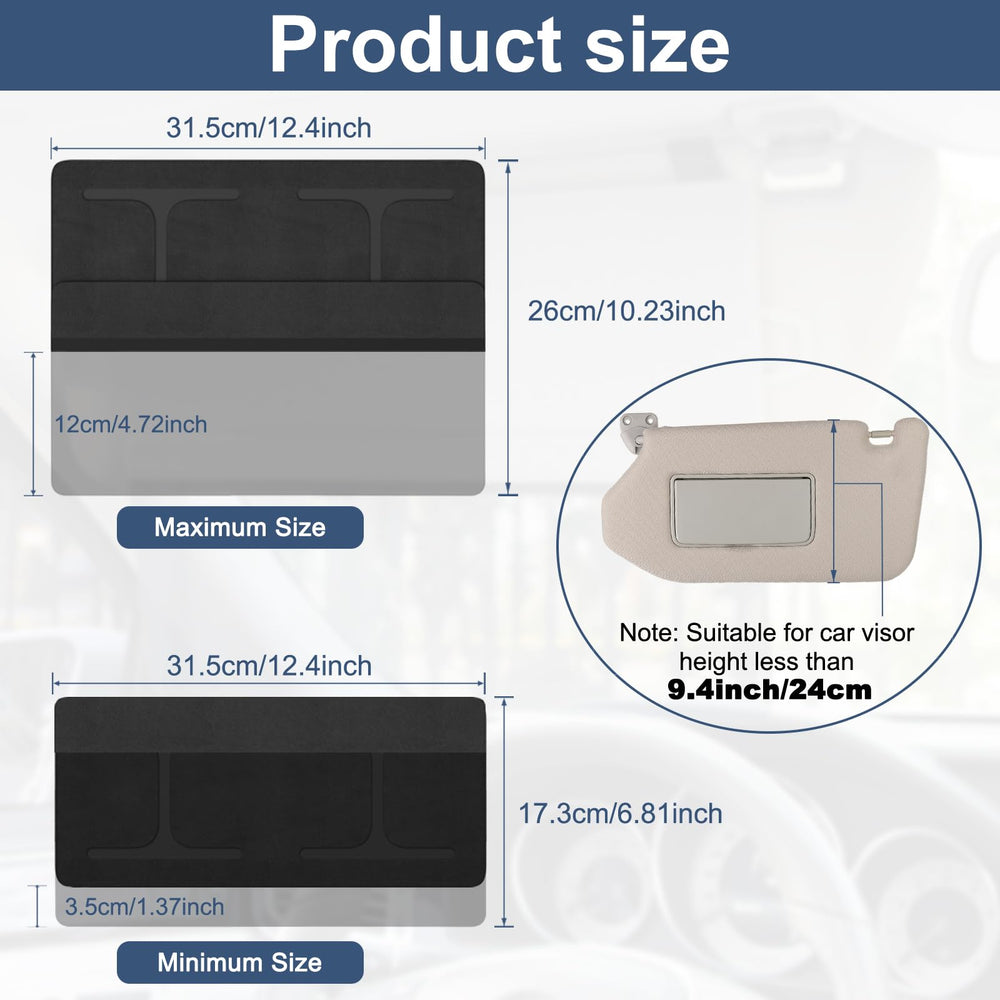 NAZZO car visor extender anti-glare lens keeps view clear in bright sun