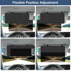NAZZO car visor extender right coverage blocks glare from the passenger side