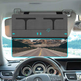 NAZZO polarized sun visor extender front view for expanded shade and safer driving.
