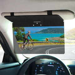 NAZZO Sun Visor Extender front view blocks glare for clearer daytime visibility.