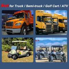 NAZZO Sun Visor Extender strap-fix shows secure mounting on rough roads.