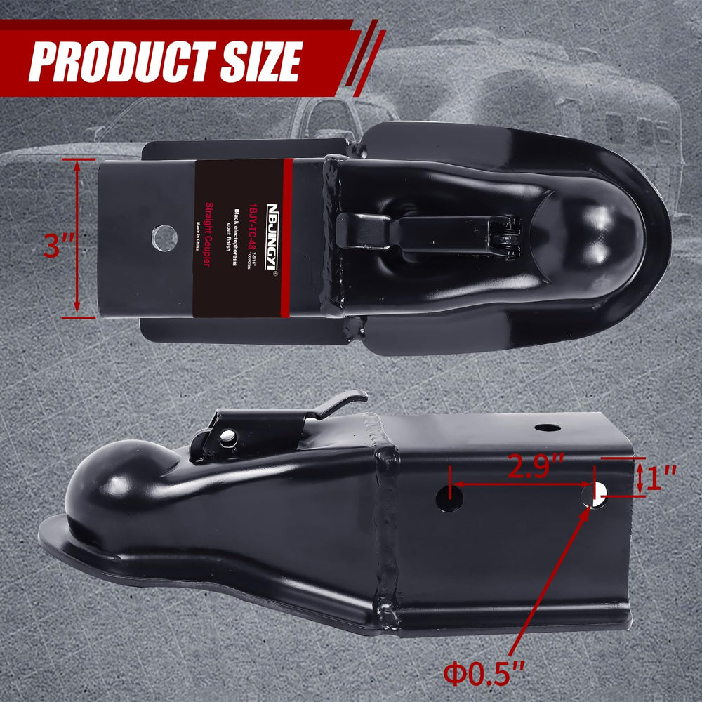 NBJINGYI 14,000 lb capacity coupler ready for heavy-duty towing
