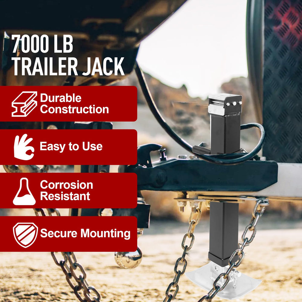 NBJINGYI e-coat finish trailer jack resists corrosion in all weather conditions.
