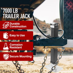 NBJINGYI e-coat finish trailer jack resists corrosion in all weather conditions.
