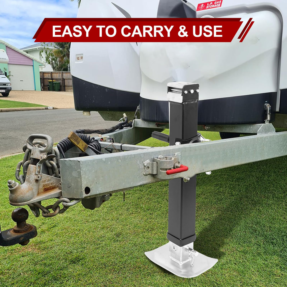 NBJINGYI sidewind crank trailer jack delivers smooth lifting with minimal effort.