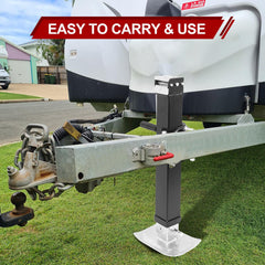 NBJINGYI sidewind crank trailer jack delivers smooth lifting with minimal effort.