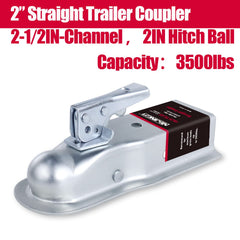 NBJINGYI straight coupler fits 2-1-2inch channel tongue for reinforced frames.