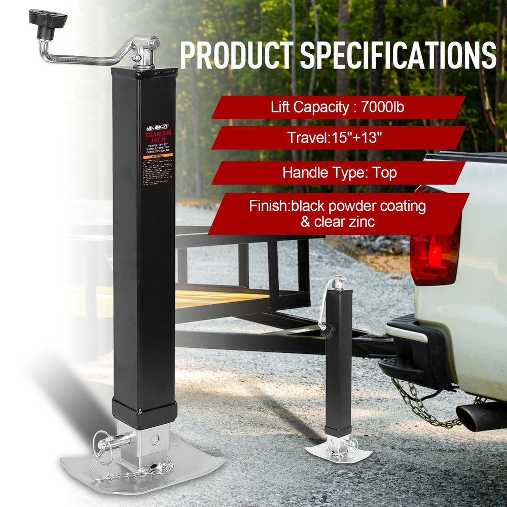NBJINGYI trailer jack top wind handle enables smooth lifting