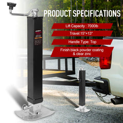 NBJINGYI trailer jack top wind handle enables smooth lifting