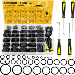 NBRINGO 1086 PCS O-Rings Kit in a labeled case for organized sealing options.