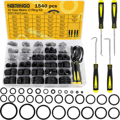 NBRINGO 1540 Pcs O Ring Kit with case for quick sealing tasks