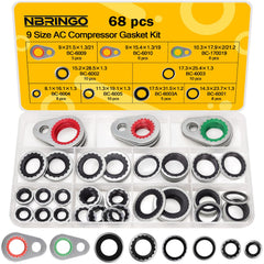 NBRINGO 68PCS AC gasket kit complete set for quick, reliable automotive sealing repairs.