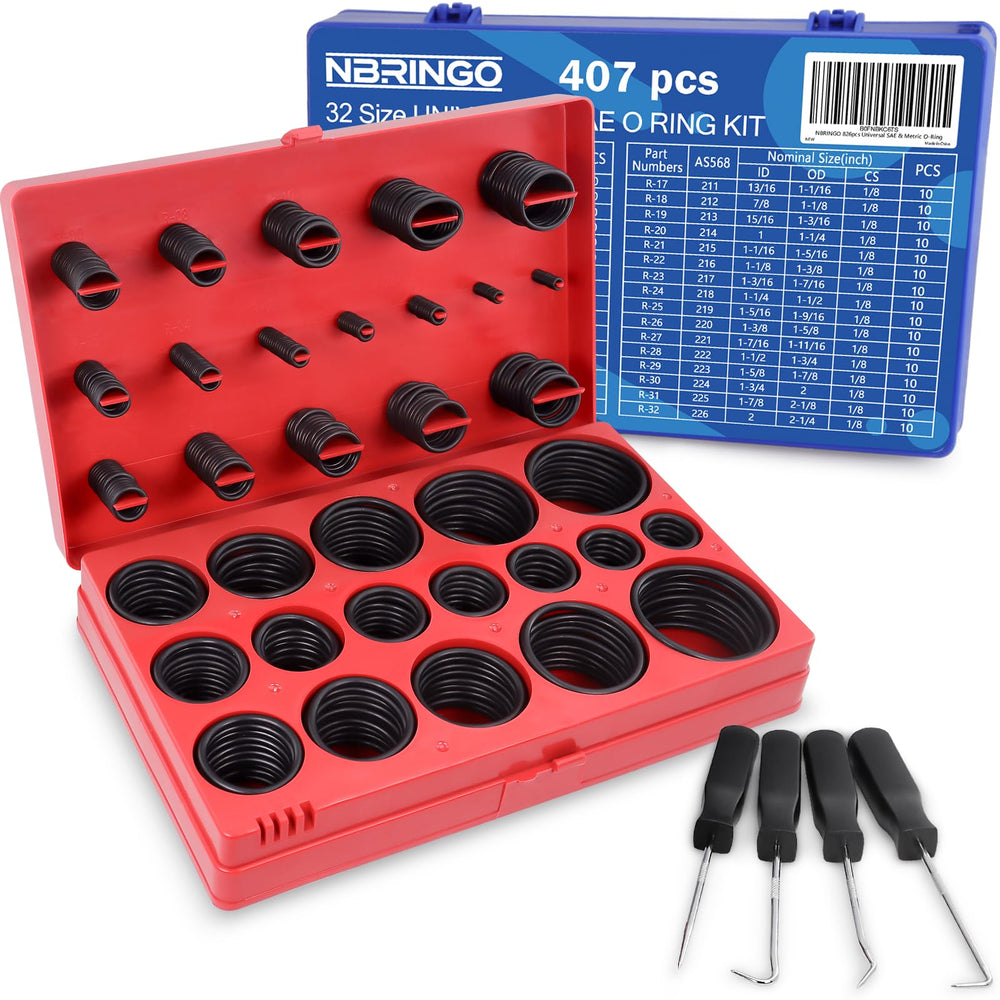 NBRINGO 826-piece O-Ring Kit case for fast seal replacements