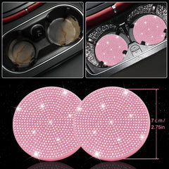 NBTEPEM pink bling start button ring accents your ignition with sparkle.